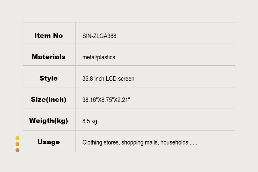 36.8 Inch Digital Signage Digital Signage 36.8 Inch Digital Signage Digital Signage